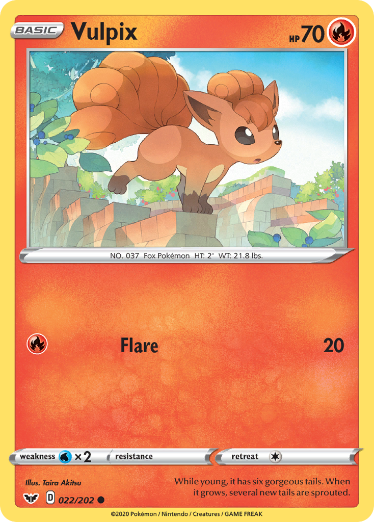 Vulpix (022/202) [Sword & Shield: Base Set] | Anubis Games and Hobby