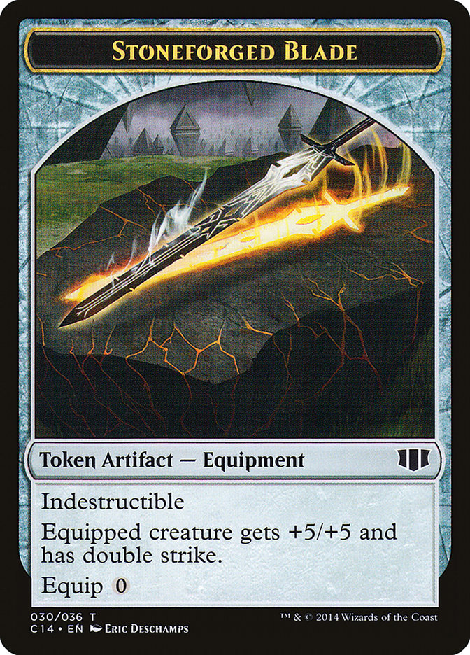 Stoneforged Blade // Germ Double-Sided Token [Commander 2014 Tokens] | Anubis Games and Hobby