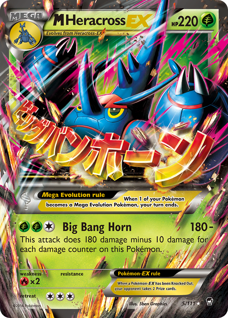 M Heracross EX (5/111) [XY: Furious Fists] | Anubis Games and Hobby