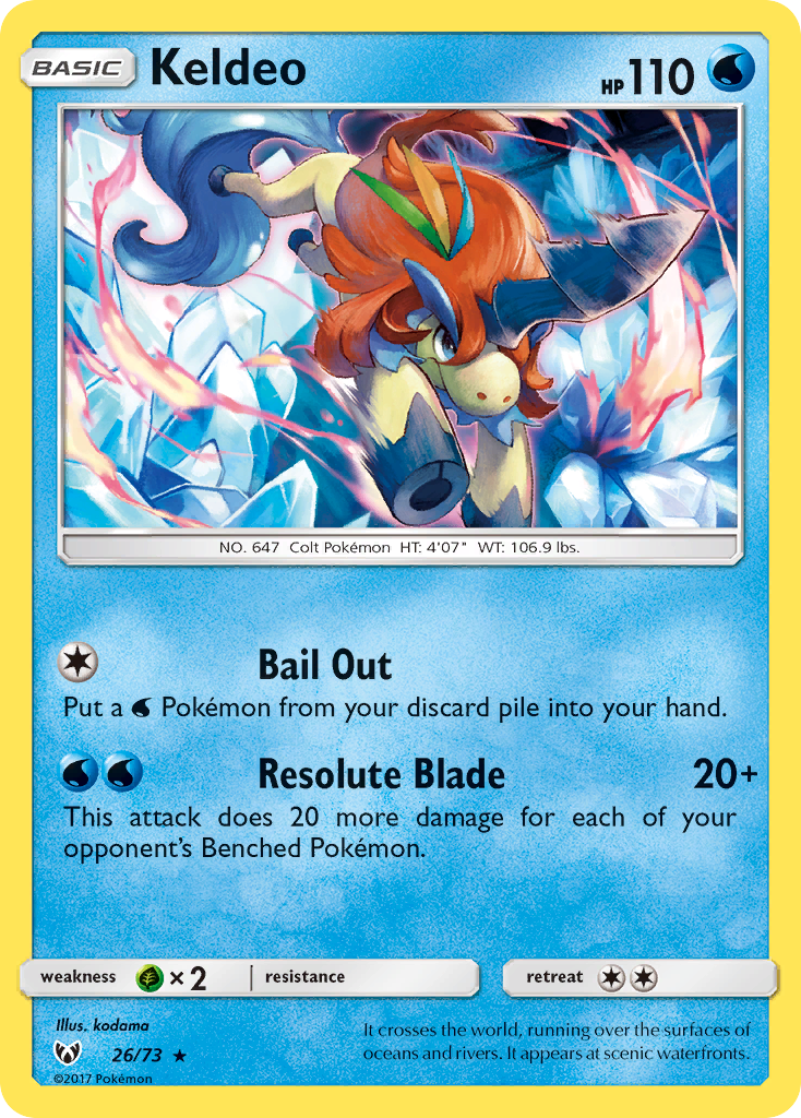 Keldeo (26/73) [Sun & Moon: Shining Legends] | Anubis Games and Hobby