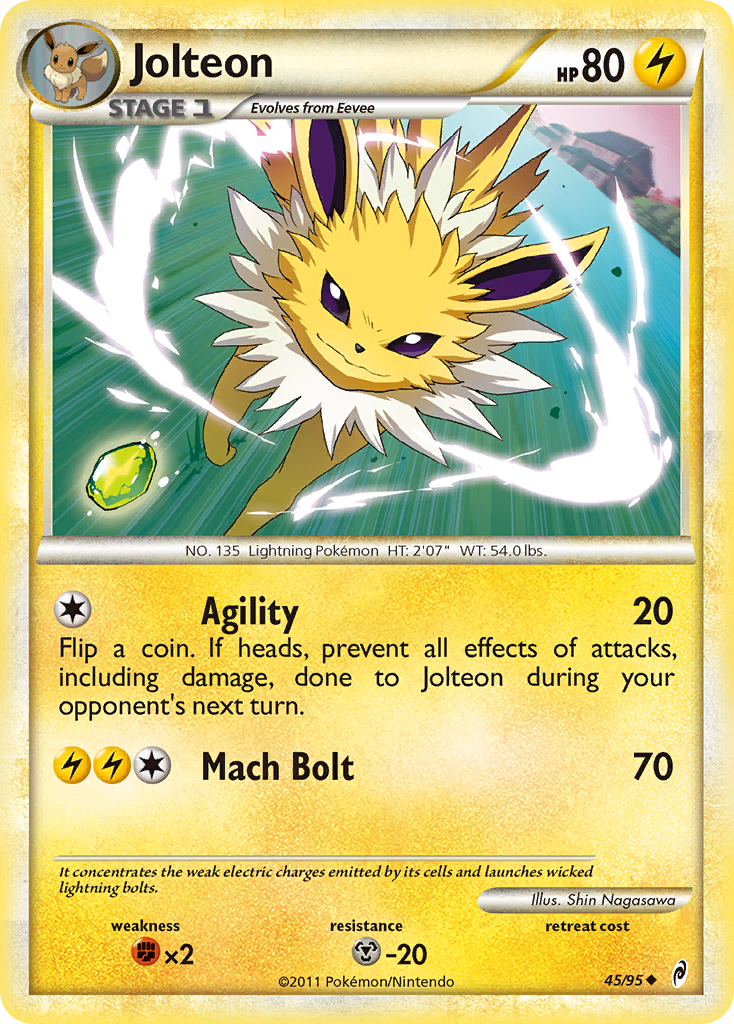 Jolteon (45/95) [HeartGold & SoulSilver: Call of Legends] | Anubis Games and Hobby