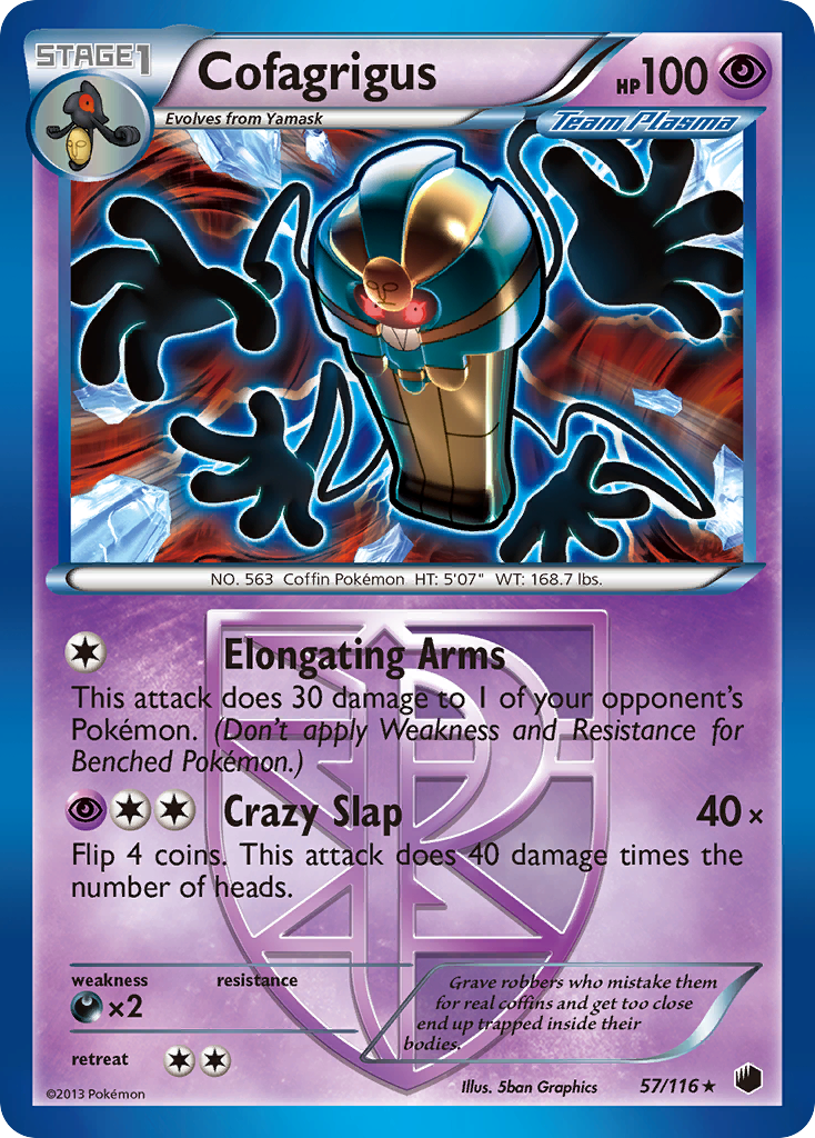 Cofagrigus (57/116) [Black & White: Plasma Freeze] | Anubis Games and Hobby