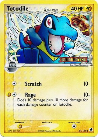 Totodile (67/101) (Delta Species) (Stamped) [EX: Dragon Frontiers] | Anubis Games and Hobby