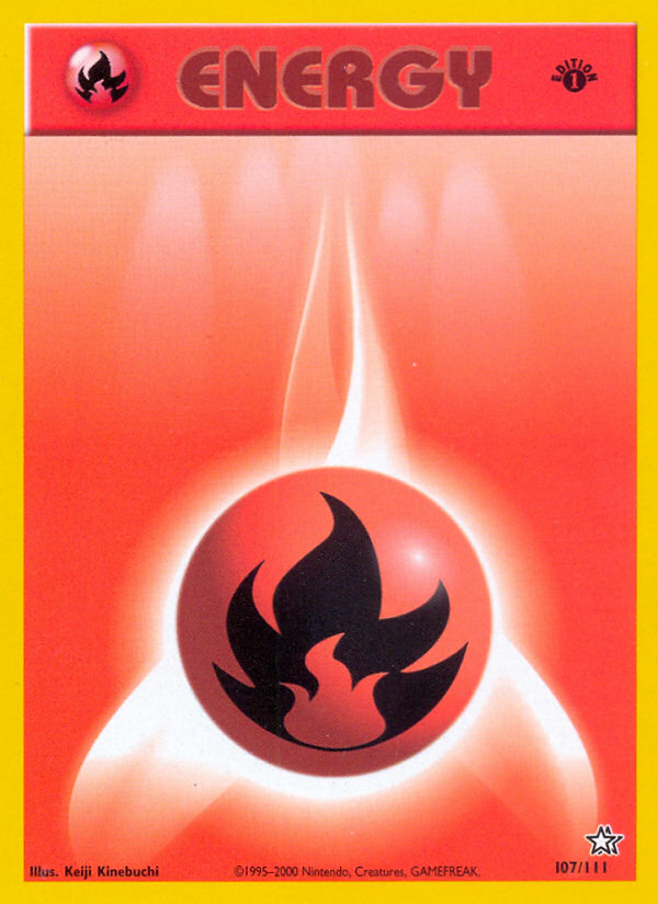 Fire Energy (107/111) [Neo Genesis 1st Edition] | Anubis Games and Hobby
