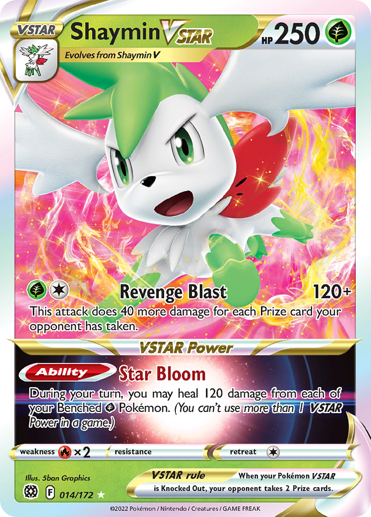 Shaymin VSTAR (014/172) (Jumbo Card) [Sword & Shield: Brilliant Stars] | Anubis Games and Hobby