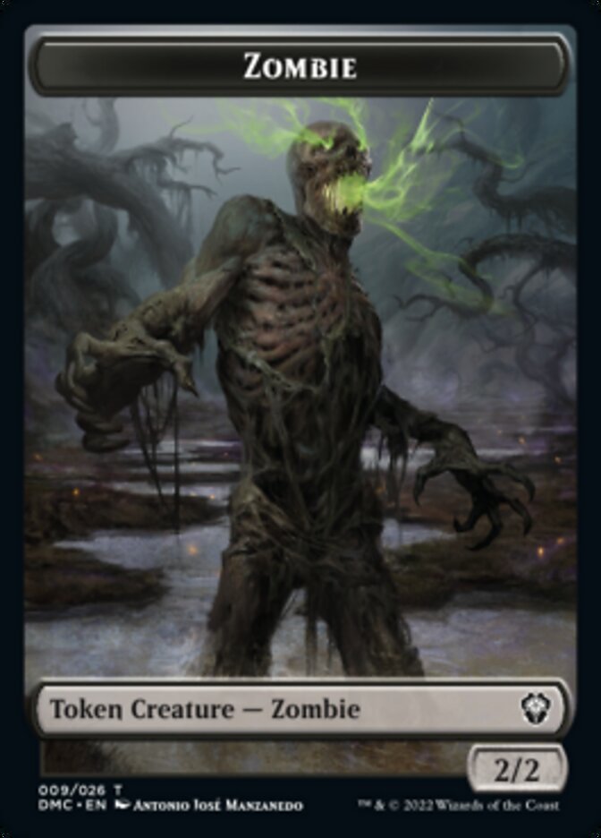 Phyrexian // Zombie Double-Sided Token [Dominaria United Tokens] | Anubis Games and Hobby