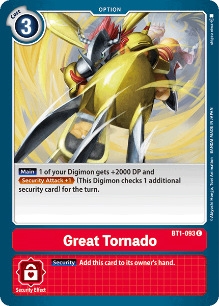 Great Tornado [BT1-093] [Release Special Booster Ver.1.0] | Anubis Games and Hobby