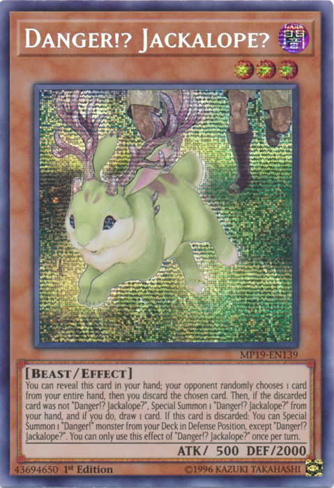 Danger!? Jackalope? [MP19-EN139] Prismatic Secret Rare | Anubis Games and Hobby