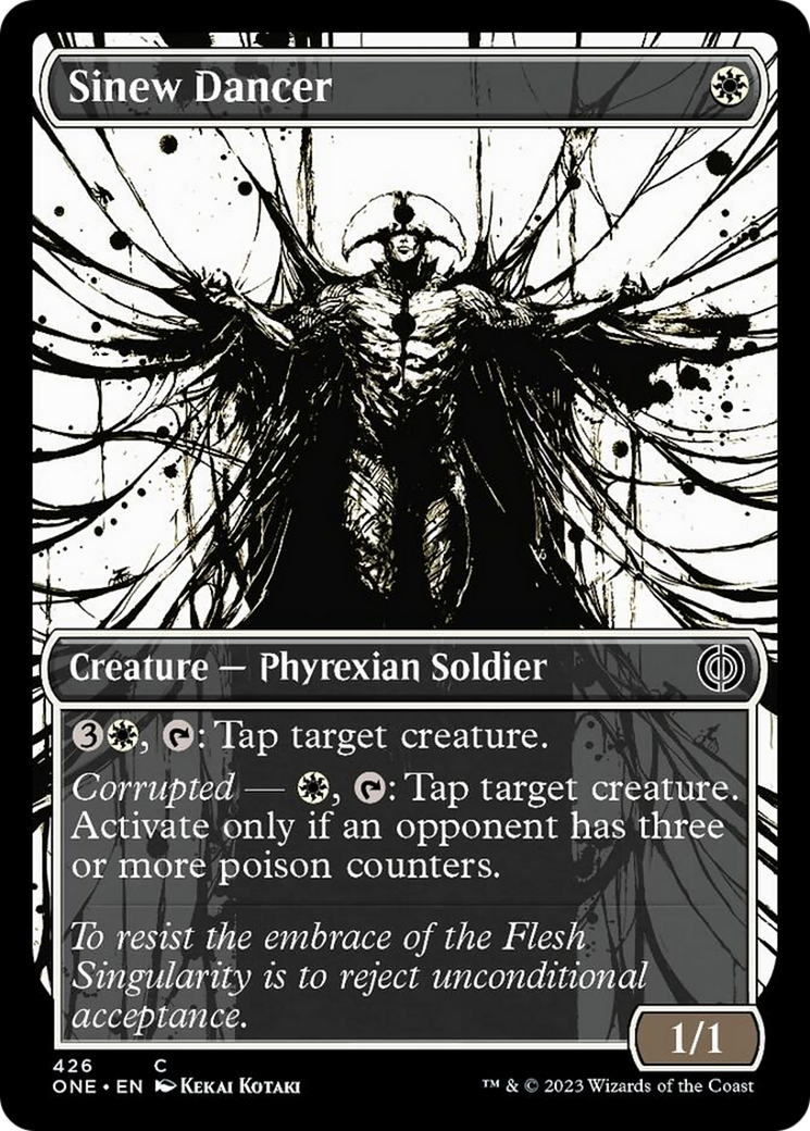 Sinew Dancer (Showcase Ichor Step-and-Compleat Foil) [Phyrexia: All Will Be One] | Anubis Games and Hobby