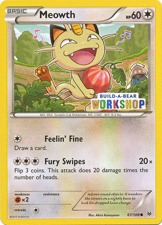 Meowth (67/108) (Build A Bear Workshop Exclusive) [XY: Roaring Skies] | Anubis Games and Hobby