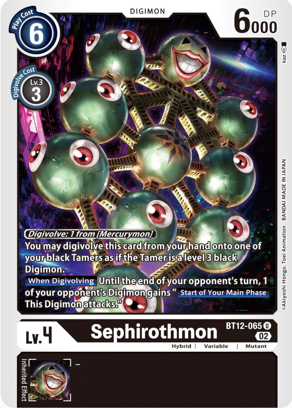 Sephirothmon [BT12-065] [Across Time] | Anubis Games and Hobby