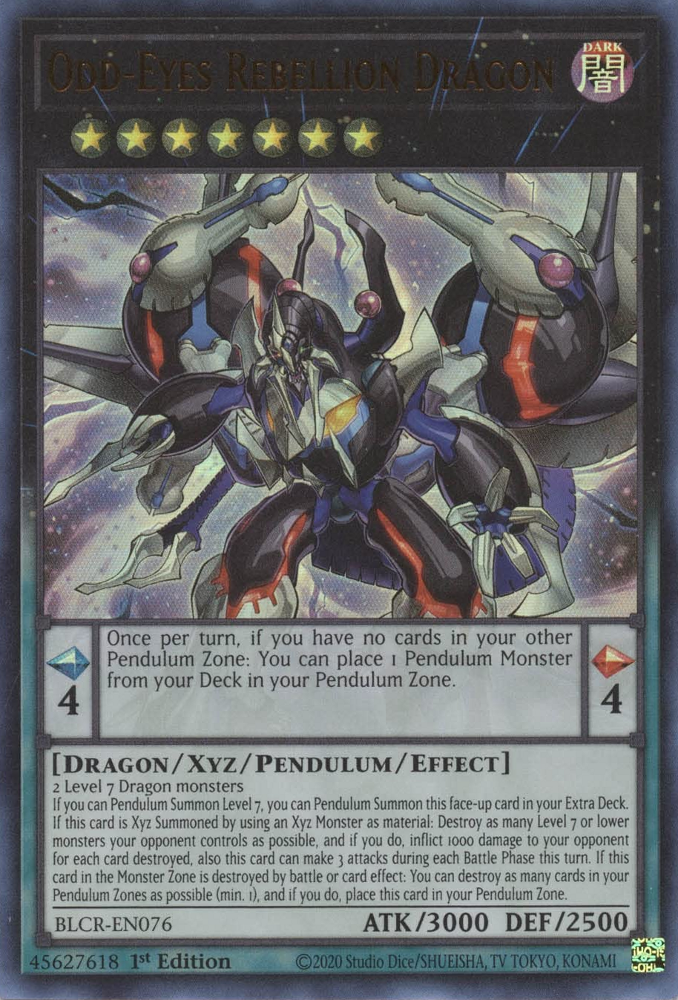 Odd-Eyes Rebellion Dragon [BLCR-EN076] Ultra Rare | Anubis Games and Hobby