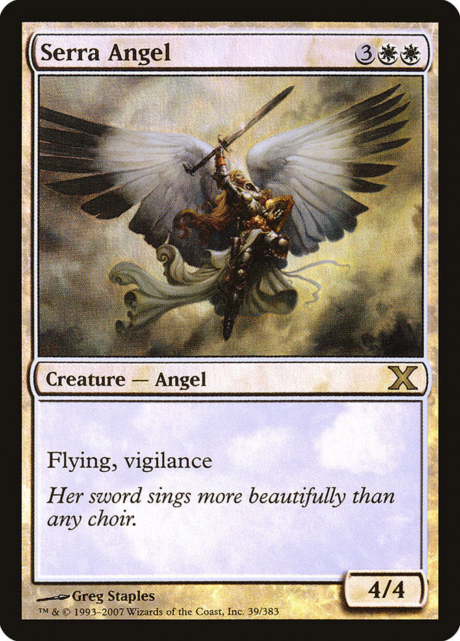 Serra Angel (Premium Foil) [Tenth Edition] | Anubis Games and Hobby