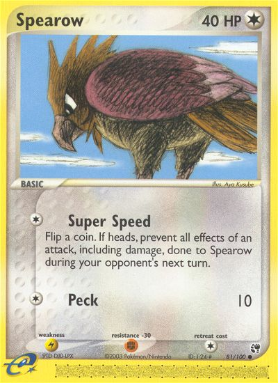 Spearow (81/100) [EX: Sandstorm] | Anubis Games and Hobby