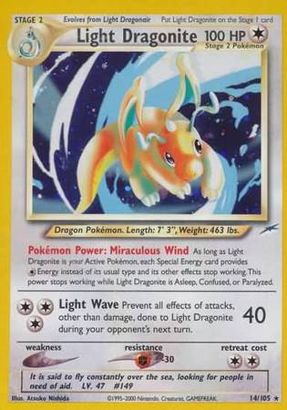 Light Dragonite (14/105) [Neo Destiny Unlimited] | Anubis Games and Hobby