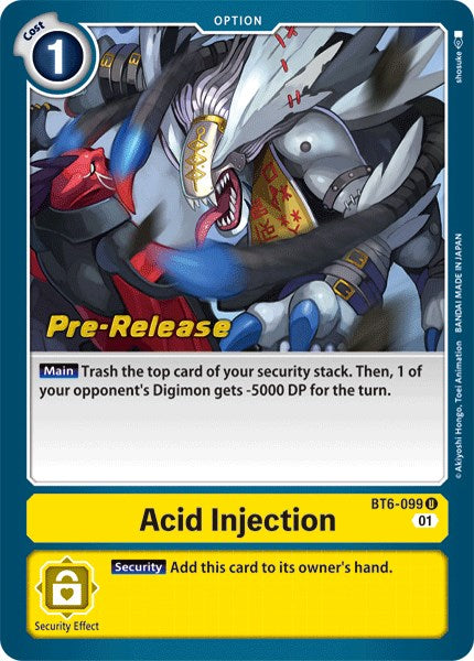 Acid Injection [BT6-099] [Double Diamond Pre-Release Cards] | Anubis Games and Hobby