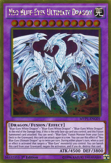 Neo Blue-Eyes Ultimate Dragon [MVP1-ENG01] Gold Rare | Anubis Games and Hobby