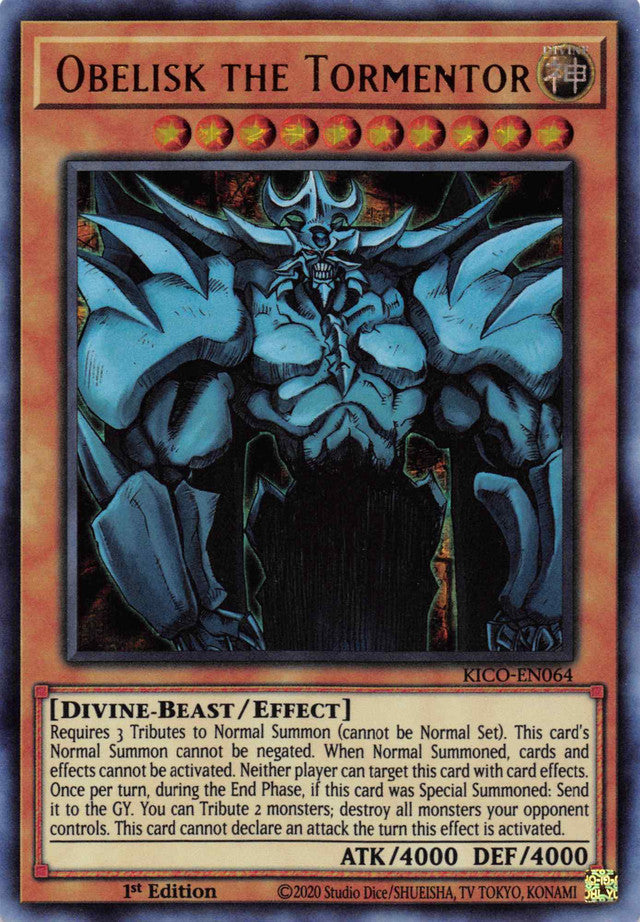 Obelisk the Tormentor (Ultra Pharaoh's Rare) [KICO-EN064] Ultra Pharaoh’s Rare | Anubis Games and Hobby