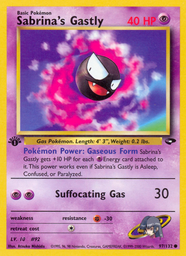 Sabrina's Gastly (97/132) [Gym Challenge 1st Edition] | Anubis Games and Hobby