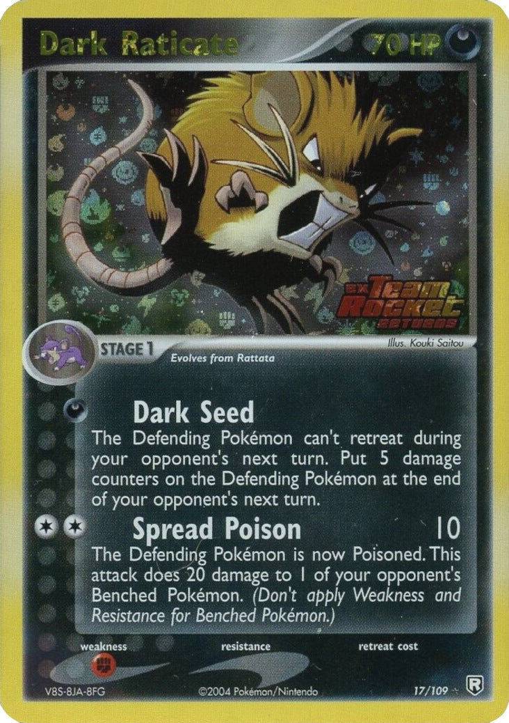 Dark Raticate (17/109) (Stamped) [EX: Team Rocket Returns] | Anubis Games and Hobby