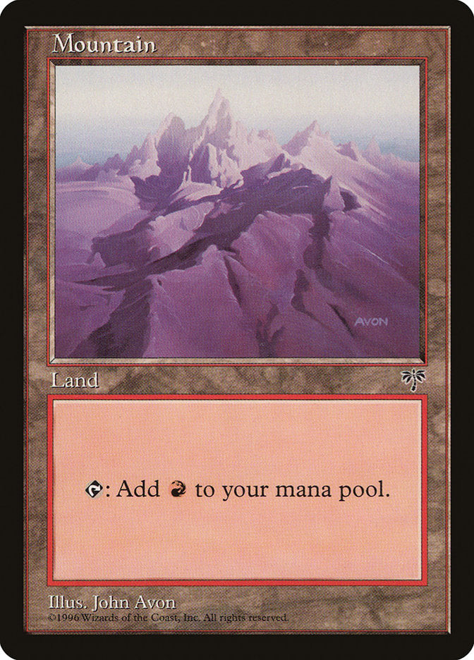 Mountain (Purple Signature) [Mirage] | Anubis Games and Hobby