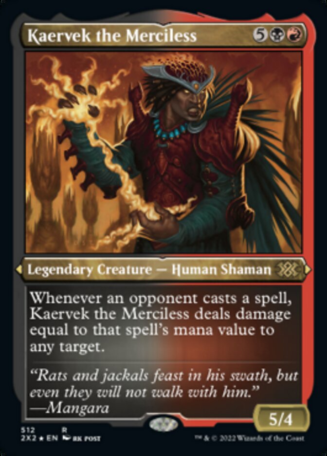 Kaervek the Merciless (Foil Etched) [Double Masters 2022] | Anubis Games and Hobby