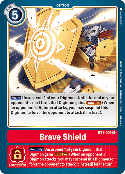 Brave Shield [BT1-095] [Release Special Booster Ver.1.5] | Anubis Games and Hobby