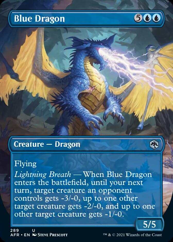 Blue Dragon (Borderless Alternate Art) [Dungeons & Dragons: Adventures in the Forgotten Realms] | Anubis Games and Hobby