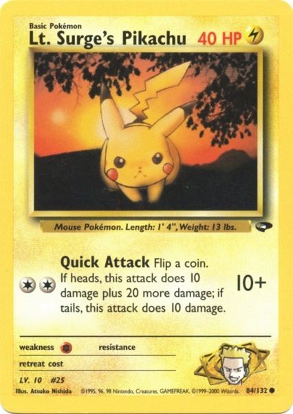 Lt. Surge's Pikachu (84/132) [Gym Challenge Unlimited] | Anubis Games and Hobby