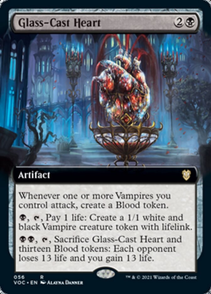 Glass-Cast Heart (Extended Art) [Innistrad: Crimson Vow Commander] | Anubis Games and Hobby