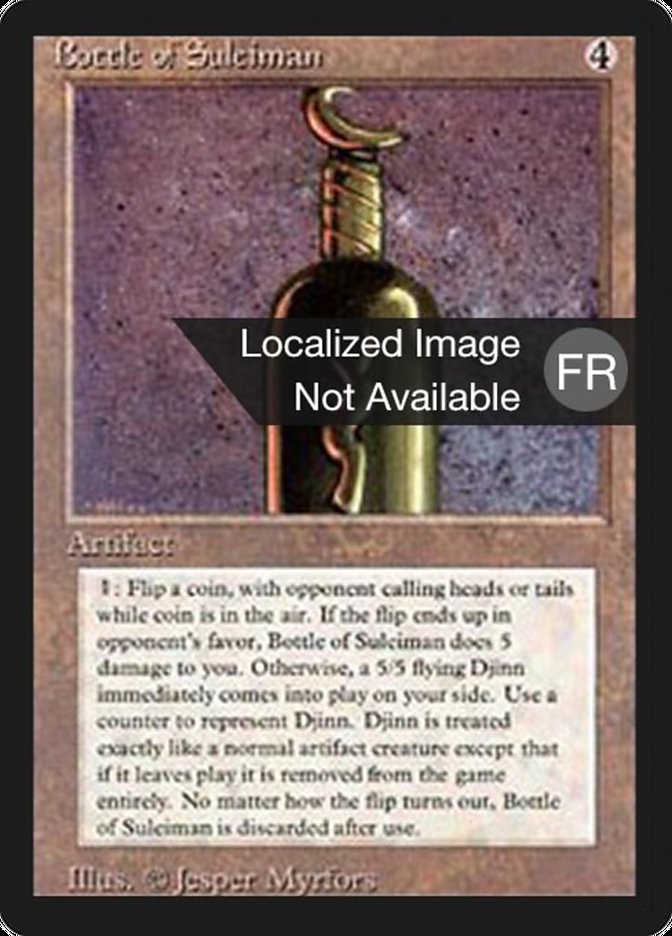 Bottle of Suleiman [Foreign Black Border] | Anubis Games and Hobby