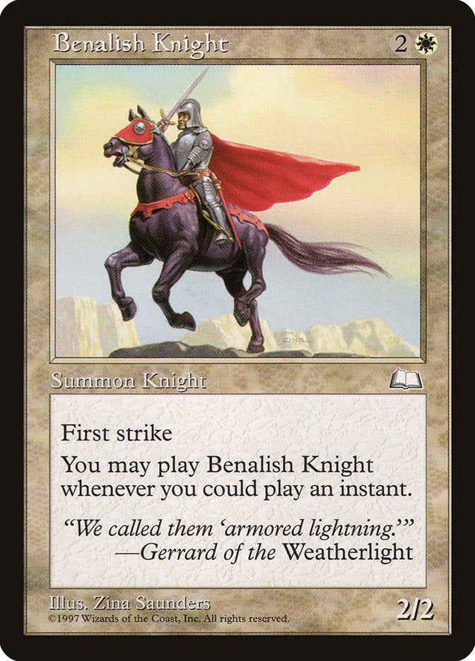 Benalish Knight [Weatherlight] | Anubis Games and Hobby