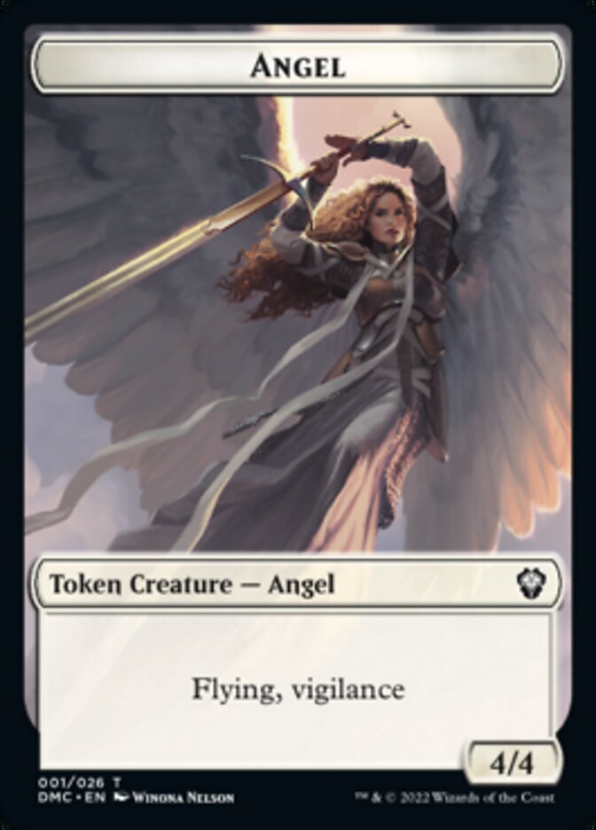 Soldier // Angel Double-Sided Token [Dominaria United Tokens] | Anubis Games and Hobby