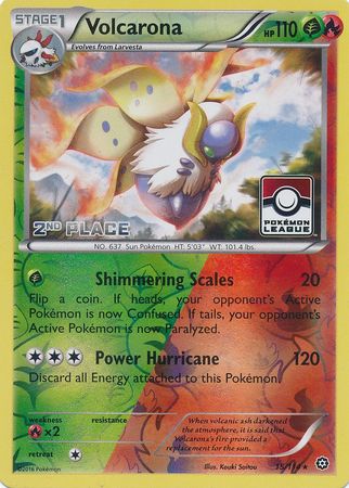 Volcarona (15/114) (League Promo 2nd Place) [XY: Steam Siege] | Anubis Games and Hobby