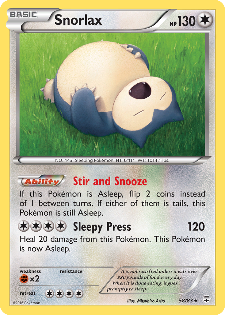 Snorlax (58/83) [XY: Generations] | Anubis Games and Hobby