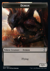 Demon // Copy Double-Sided Token [Streets of New Capenna Commander Tokens] | Anubis Games and Hobby