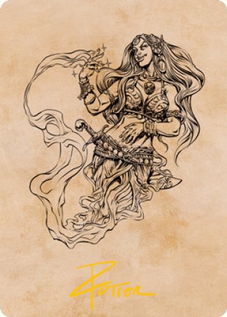 Djinni Windseer (Showcase) Art Card (Gold-Stamped Signature) [Dungeons & Dragons: Adventures in the Forgotten Realms Art Series] | Anubis Games and Hobby