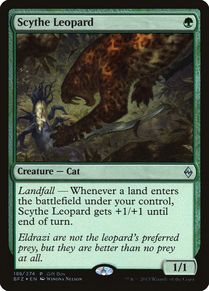 Scythe Leopard (Gift Box) [Battle for Zendikar Promos] | Anubis Games and Hobby