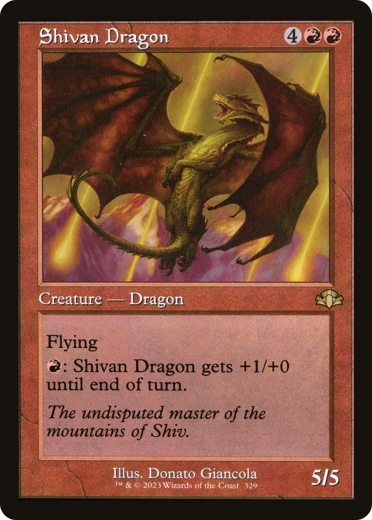 Shivan Dragon (Retro) [Dominaria Remastered] | Anubis Games and Hobby