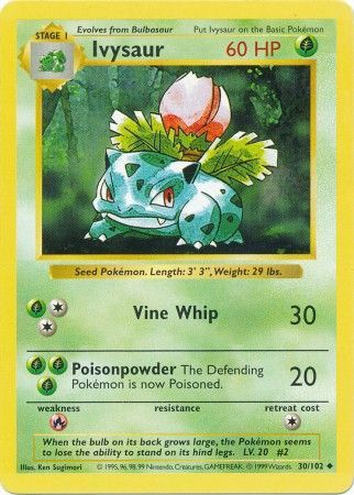 Ivysaur (30/102) [Base Set Shadowless Unlimited] | Anubis Games and Hobby