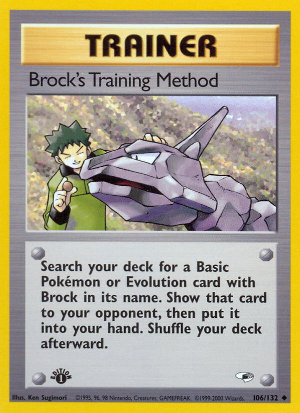 Brock's Training Method (106/132) [Gym Heroes 1st Edition] | Anubis Games and Hobby