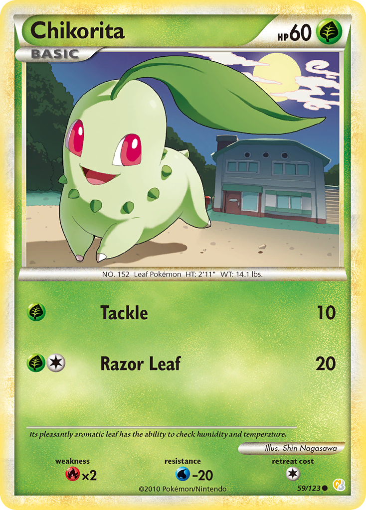 Chikorita (59/123) [HeartGold & SoulSilver: Base Set] | Anubis Games and Hobby