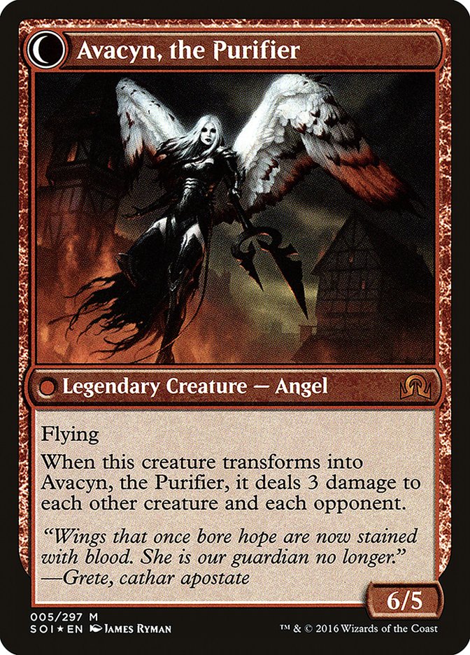 Archangel Avacyn // Avacyn, the Purifier [Shadows over Innistrad Prerelease Promos] | Anubis Games and Hobby