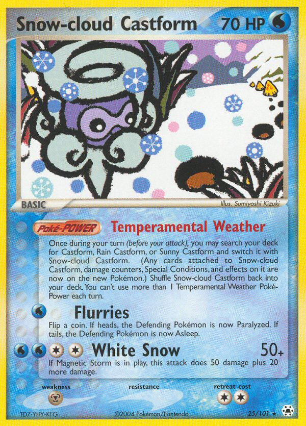 Snow-cloud Castform (25/101) [EX: Hidden Legends] | Anubis Games and Hobby