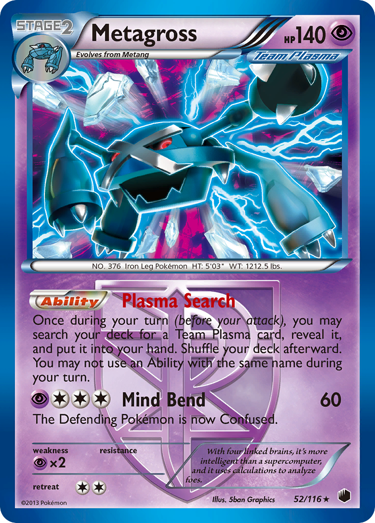 Metagross (52/116) [Black & White: Plasma Freeze] | Anubis Games and Hobby