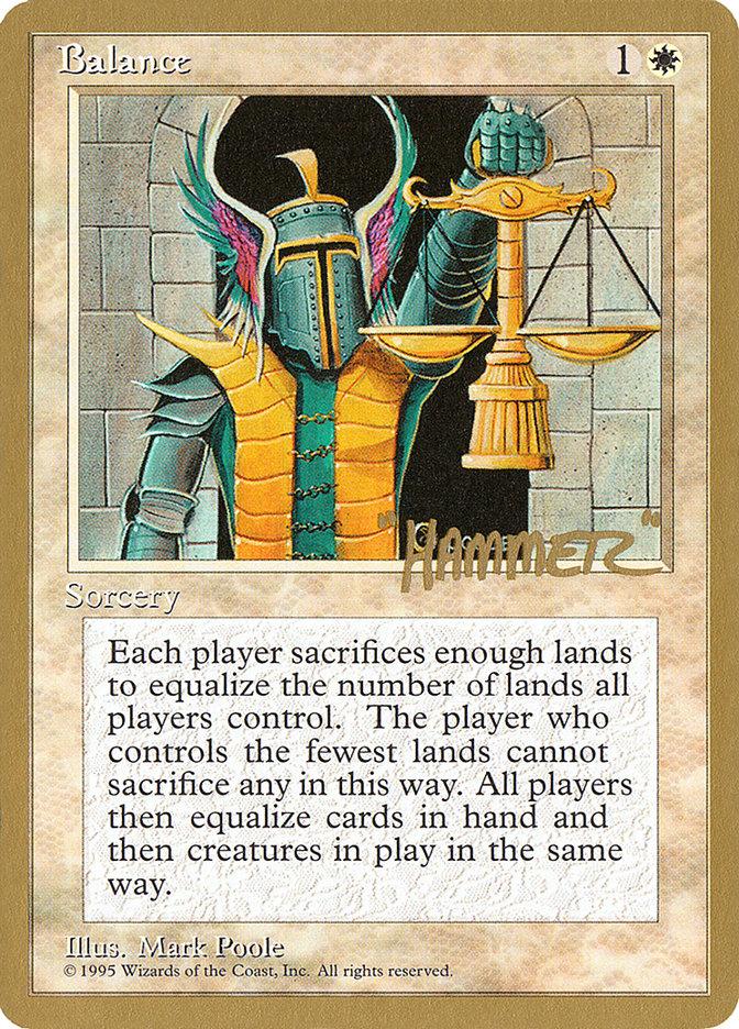 Balance (Shawn "Hammer" Regnier) [Pro Tour Collector Set] | Anubis Games and Hobby