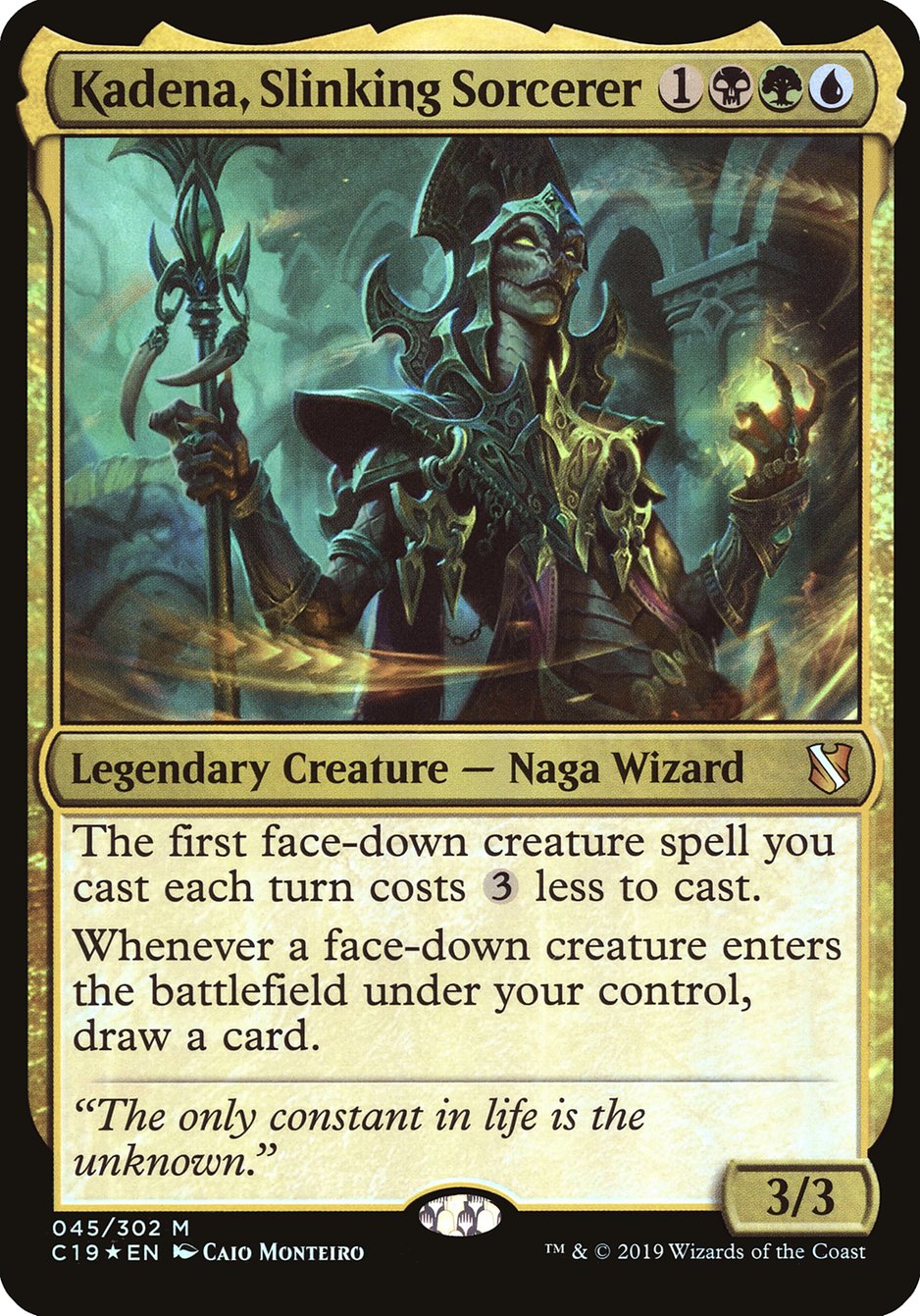 Kadena, Slinking Sorcerer (Oversized) [Commander 2019 Oversized] | Anubis Games and Hobby