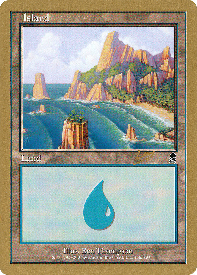 Island (rl336a) (Raphael Levy) [World Championship Decks 2002] | Anubis Games and Hobby