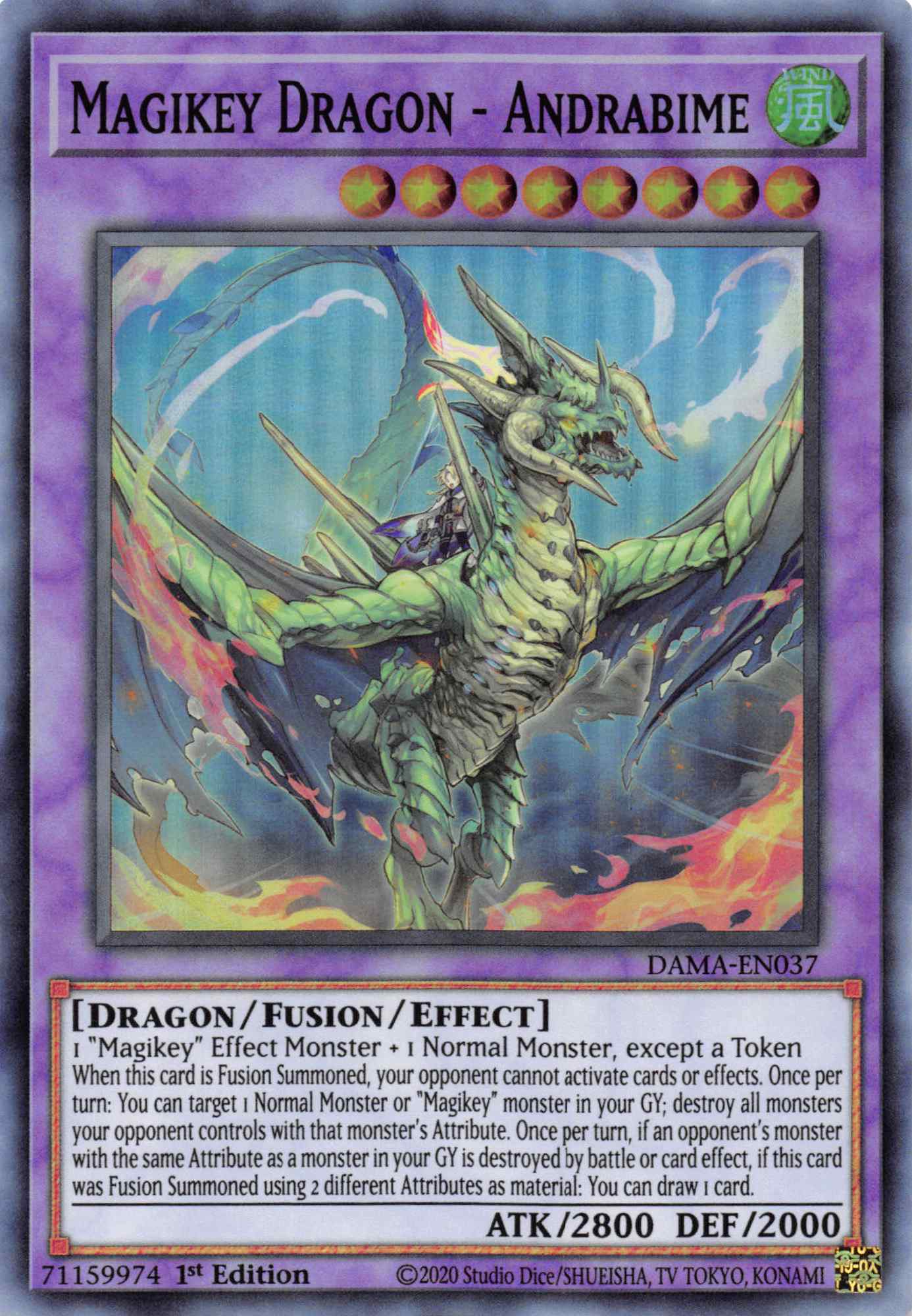 Magikey Dragon - Andrabime [DAMA-EN037] Super Rare | Anubis Games and Hobby