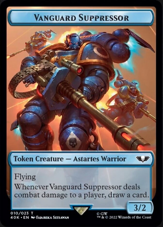 Soldier (004) // Vanguard Suppressor Double-Sided Token (Surge Foil) [Warhammer 40,000 Tokens] | Anubis Games and Hobby